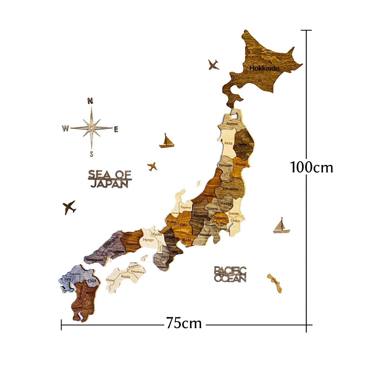 3d Wood Japan Map インテリア用壁掛け木製日本地図 翌日発送 Enjoy The Wood 日本公式サイト 壁掛け木製世界地図 通販