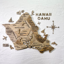 3d Wood Hawaii Oahu Map 壁掛け木製ハワイ地図 翌日出荷 Enjoy The Wood 日本公式サイト 壁掛け木製世界地図 通販