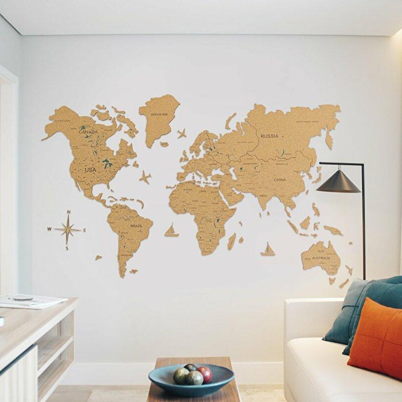 Travel Cork World Map ノーマルモデル 壁掛けコルク製世界地図 送料無料 翌日発送 Enjoy The Wood 日本公式サイト 壁掛け木製世界地図 通販