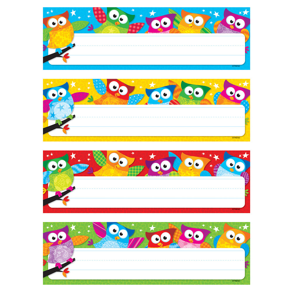 T69910 Trend Owl Stars Nameplates | Discovery Educational