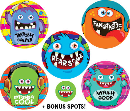 DE24: Monster Smiles - Reward Stickers | Discovery Educational