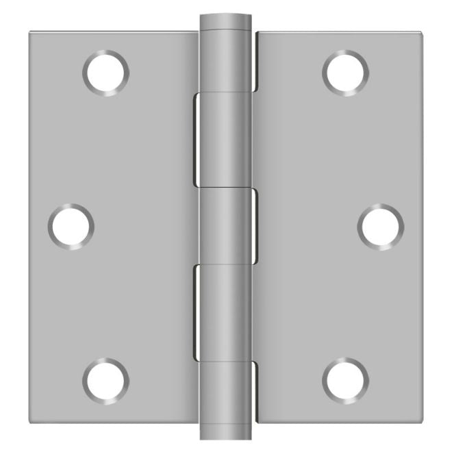 Deltana SS35U32D-R 3-1/2" x 3-1/2" Square Hinge; Residential; Satin Stainless Steel Finish