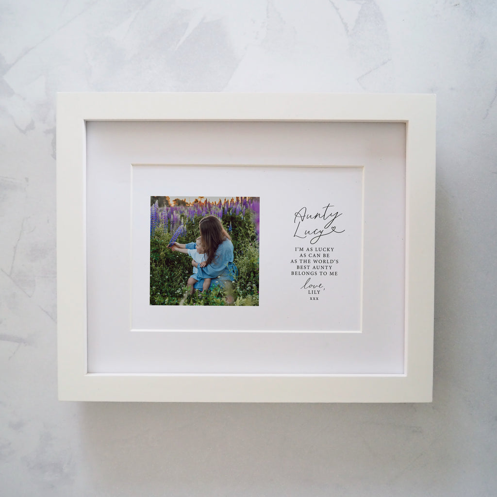 Personalised World S Best Aunty Auntie Photo Print Lily Rose Co
