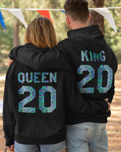 king and queen custom hoodies