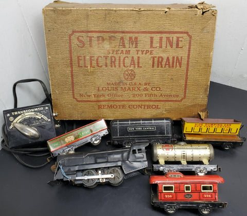 Marx O Gauge Steam Electric Freight Train Set Marx #14755 set box