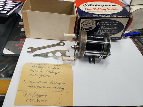 Vtg #1926 Shakespeare Direct Drive Level Winding Reel With Box and