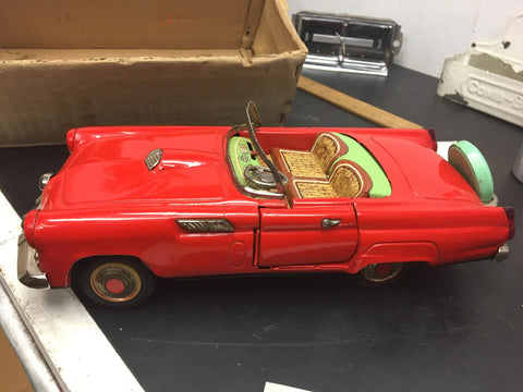 旧バンダイ【ロータス エラン赤 日焼有】tin toy car ブリキ【箱付