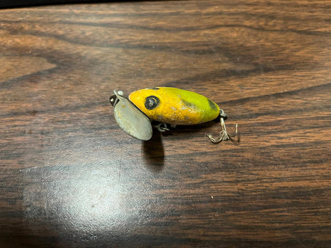 Vintage 1950s Creek Chub Injured Minnow Wooden Fishing Lure –