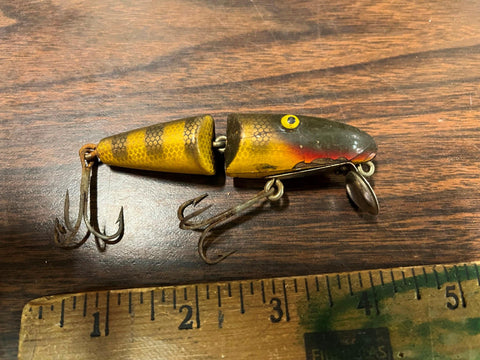 Vintage 1970s C.C.B.C. Darter Wooden Topwater Fishing Lure Frog