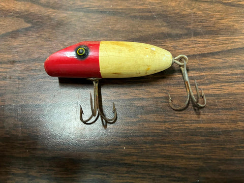 Vtg 1950s Pico Perch type Wooden Tiny Fishing Lure –