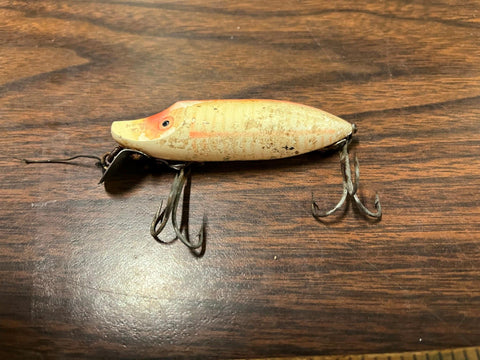 Vtg 1950s Pico Perch type Wooden Tiny Fishing Lure –