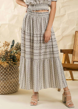 Geo Print Maxi Skirt