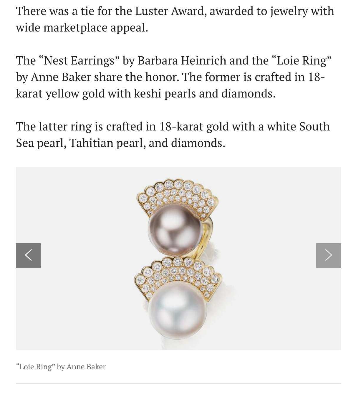 Featured in National Jeweler