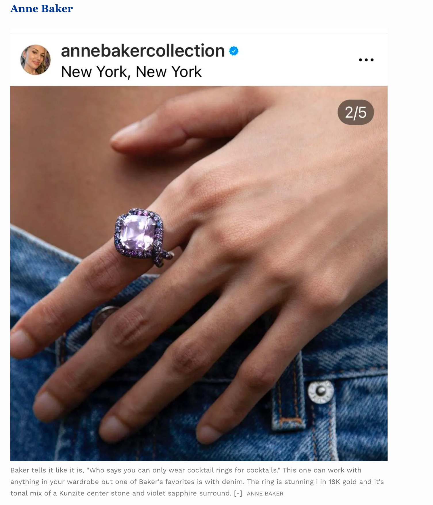Featured ring in Forbes