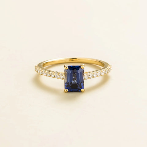 Buy Blue Sapphire Ring UK - Thamani Gold Ring In Royal Blue Sapphire and Diamond