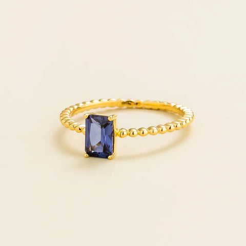Buy Jewellery Gift Online Buchon Gold Ring Set With Blue Sapphire