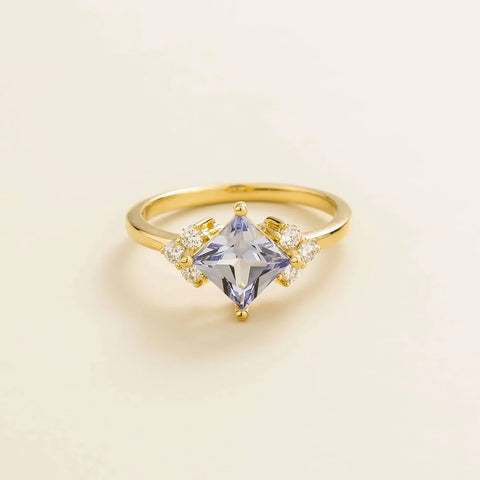 Buy Online Amore Gold Ring Pastel Blue Sapphire and Diamond