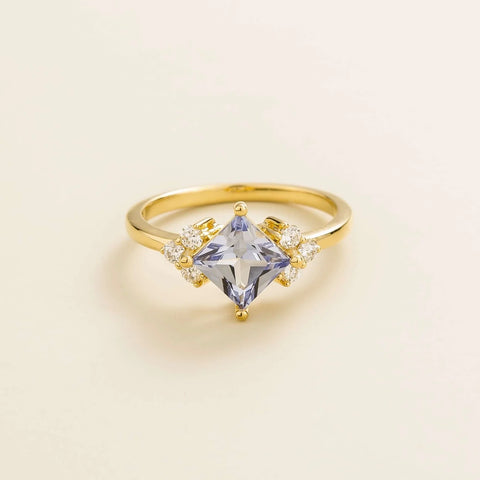 Buy Online Amore Gold Ring Pastel Blue Sapphire and Diamond