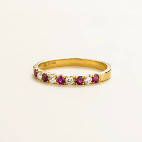 Buy Online Salto Gold Ring In Ruby and Diamond