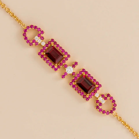 Ciceris Gold Bracelet Ruby and Diamond