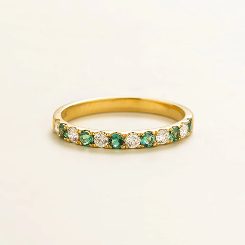 Order Now Salto Gold Ring In Emerald and Diamond Bespoke Jewellery From London