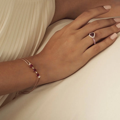 Order Online Forma White Gold Bracelet In Ruby and Diamond