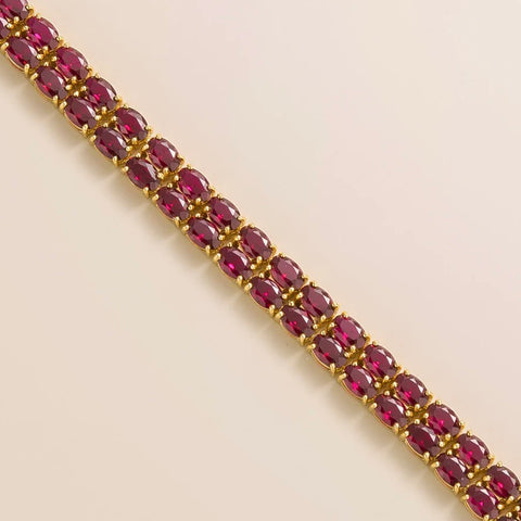 10.00 carat natural Ruby bracelet with 1.30 carat natural diamonds D-F VS –  Lilo Diamonds