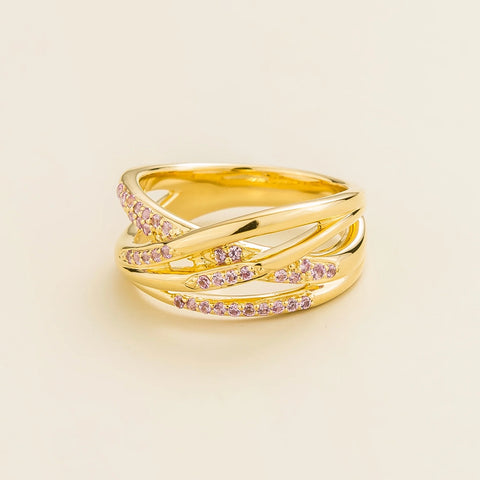 Val Ring In Pink Sapphire Set In Gold