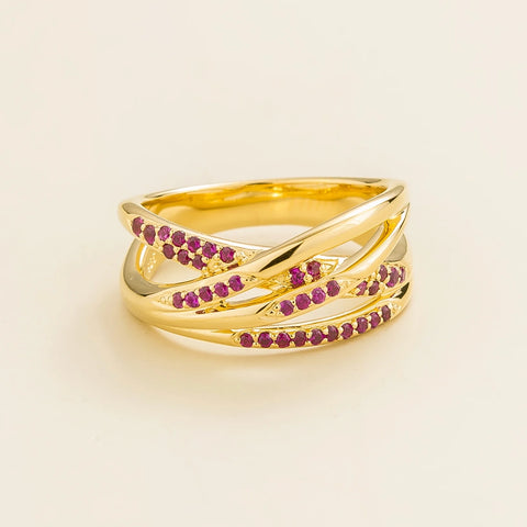 Val Ring In Ruby Set In Gold