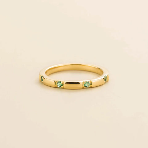 buy online Balans gold ring set with Emerald
