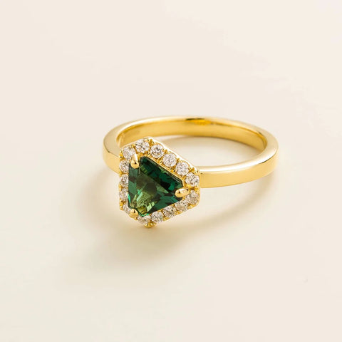 buy online Diana Gold Ring Emerald and Diamond