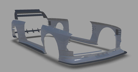 CAD Model of BMW E30 Widebody Kit 