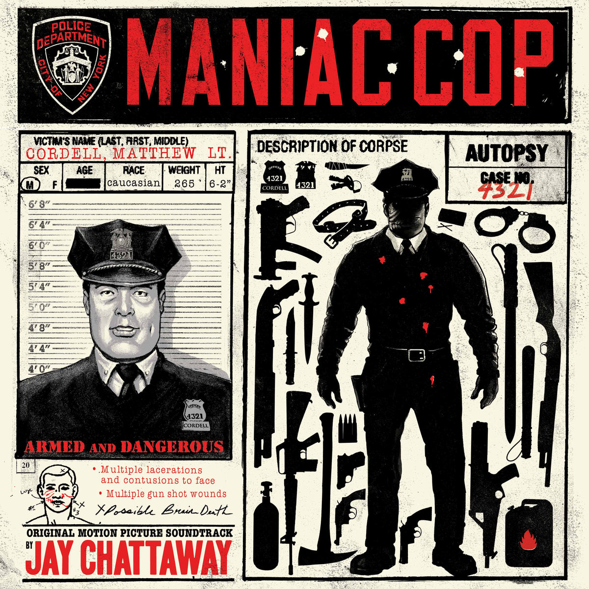 Maniac Cop Original Motion Picture Soundtrack Lp Ship To Shore