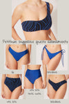 Bikini top monospalla blu waves petitluxe