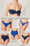 Bikini top fascia caramella blu waves petitluxe