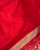 Red Kadwa Jaal Pure Banarasi Handloom Katan Silk Saree - Aura Benaras
