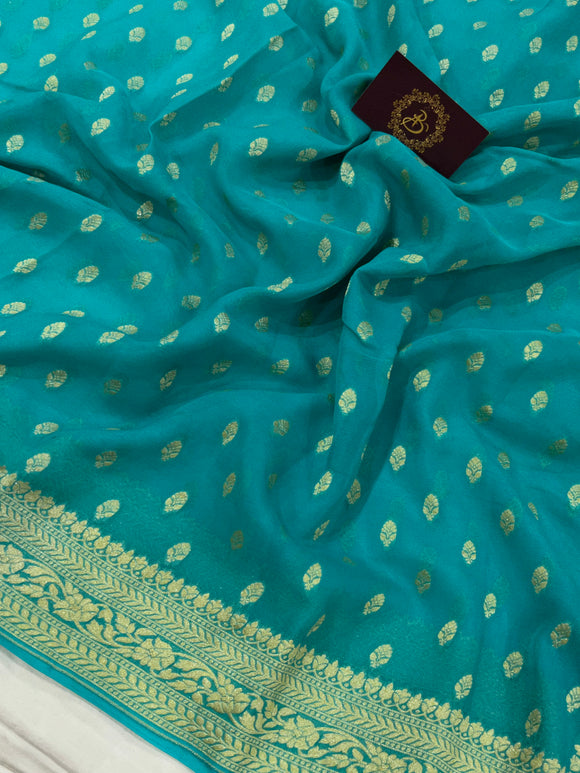 Georgette Saree - Aura Benaras