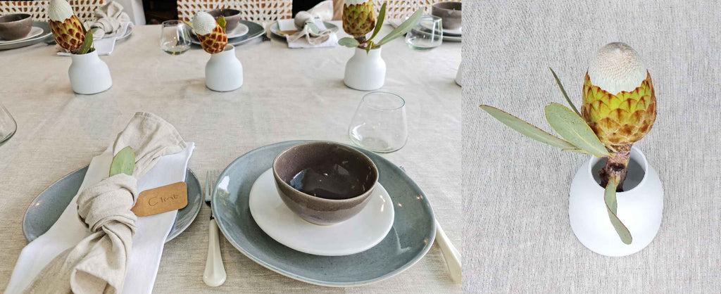 Christmas natural table setting decor