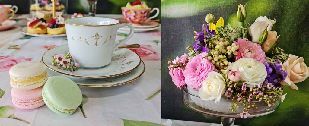 Tea cup and flowers