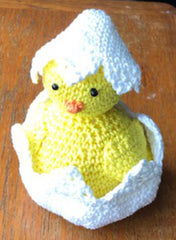 Easter Chick in crocheted Egg