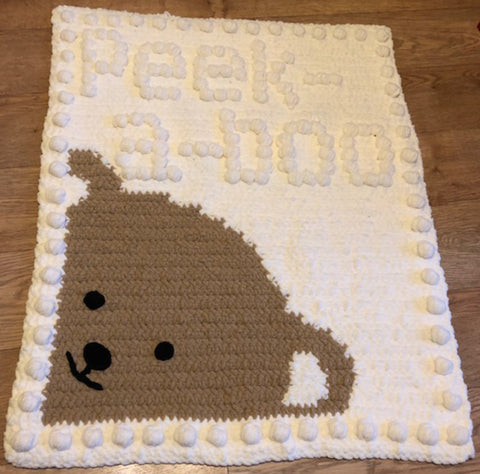 Baby Blankets to Crochet Chunky Peek a Boo Bear Words Teddy uk Best