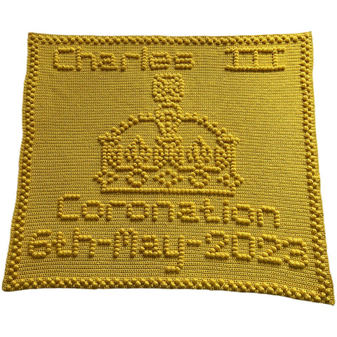Crochet Pattern for Coronation King Charles III Lap Blanket