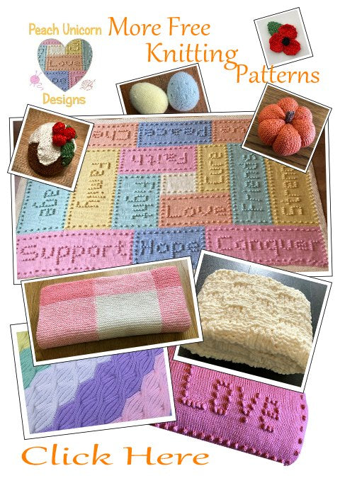 Free Knitting Patterns by Peach Unicorn Designs 