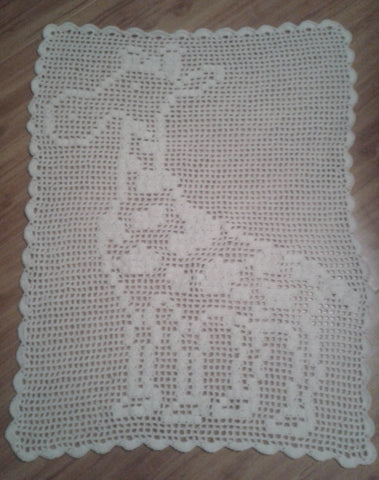 Baby Blankets to Crochet Filet Giraffe