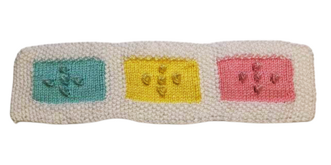 Intarsia Bobble Stitch Knitting Square pattern colourwork