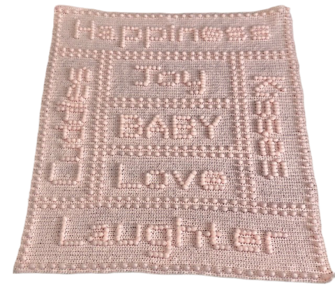 Joy One-piece Baby Blanket Crochet Pattern