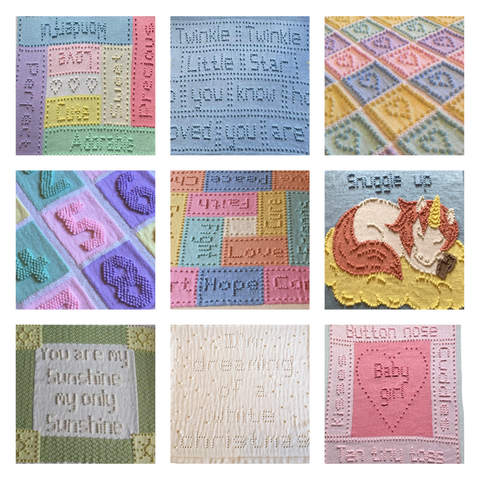 Bobble Stitch Knitting Patterns Baby Blankets Intarsia