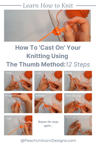 Learn How to Knit Cast On Thumb Method