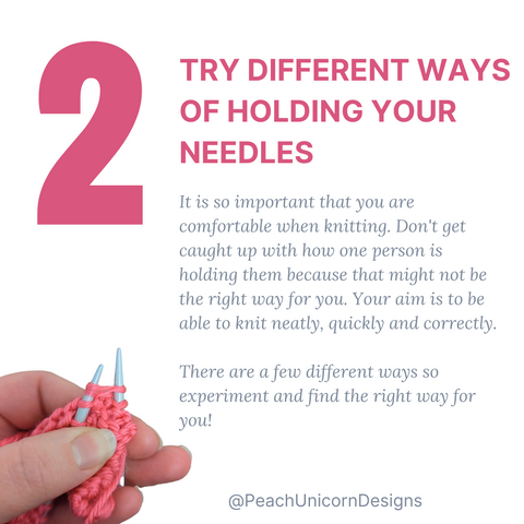 Learn How to Knit Tips Holding Your Needles