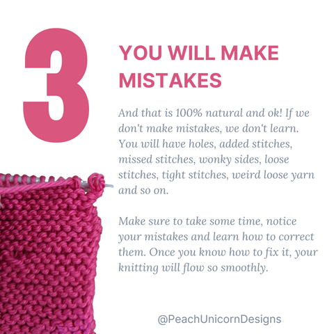 Learn How to Knit Tips Making Mistakes Beginner